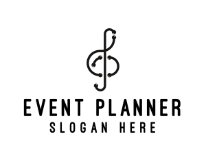 Modern - Modern Musical Note Segment logo design