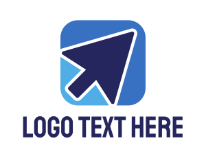 Online Shopping - Blue Cursor Application logo design
