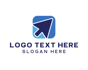 Blue Cursor Application logo design