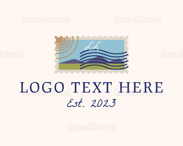 Retro Letter Stamp Logo