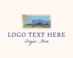 Retro Letter Stamp Logo