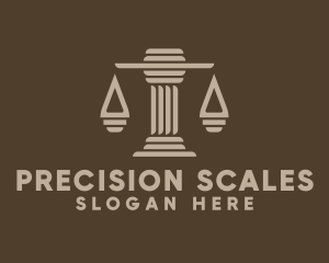 Justice Scale Pillar logo design