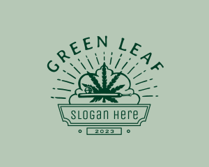 Marijuana Drug Leaf logo design