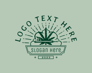 Weed - Marijuana Drug Leaf logo design