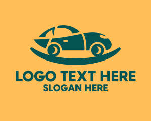 Illustration - Green Car Cradle logo design