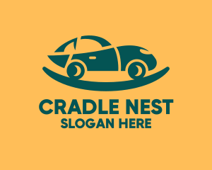 Cradle - Green Car Cradle logo design