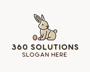 Easter Bunny Egg logo design