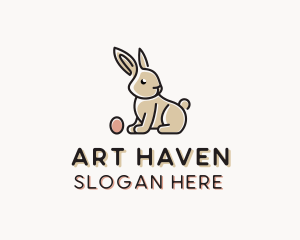 Easter Bunny Egg logo design