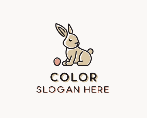 Easter Bunny Egg logo design