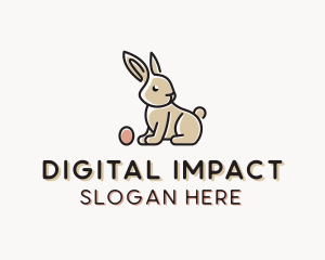 Easter Bunny Egg logo design