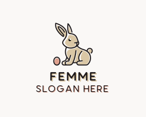 Easter Bunny Egg logo design