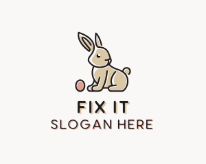 Easter Bunny Egg logo design