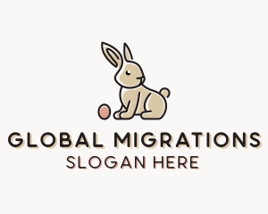 Easter Bunny Egg logo design