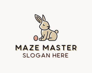 Easter Bunny Egg logo design