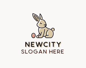 Easter Bunny Egg logo design