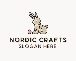 Easter Bunny Egg logo design