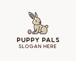 Easter Bunny Egg logo design