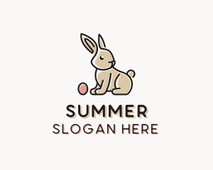 Easter Bunny Egg logo design