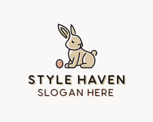 Easter Bunny Egg logo design