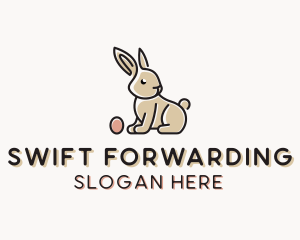 Easter Bunny Egg logo design