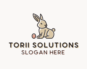 Easter Bunny Egg logo design