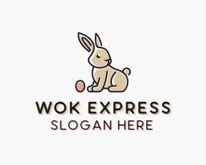 Easter Bunny Egg logo design