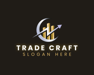 Trading - Arrow Trading Chart logo design