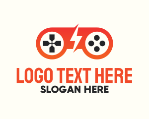Internet Cafe - Digital Lightning Gamepad logo design