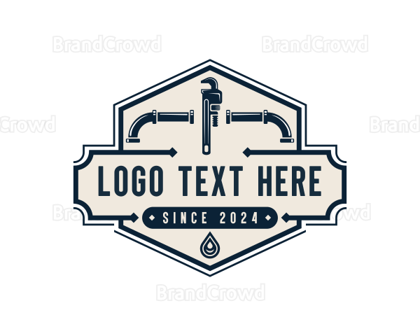 Handyman Pipe Wrench Logo