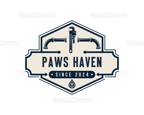 Handyman Pipe Wrench Logo