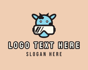 Cow - Cute Cow Eyeglasses logo design