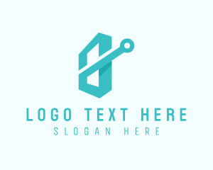 Telecom - Digital Circuit Symbol logo design