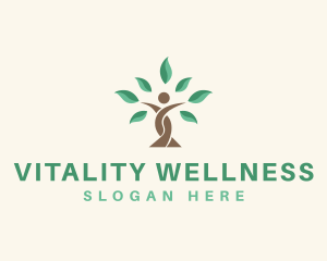 Human Wellness Tree logo design