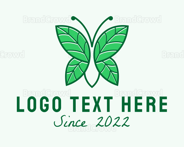 Agriculture Butterfly Gardening Logo