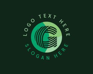 Initial - Stripe Startup Company Letter G logo design
