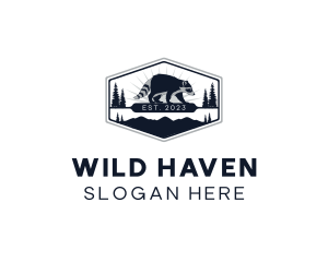 Wildlife Raccoon Animal logo design