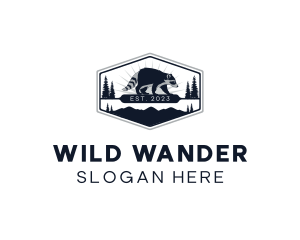 Wildlife Raccoon Animal logo design