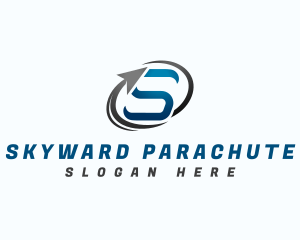 Logistics Arrow Swoosh logo design