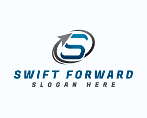 Forwarder - Logistics Arrow Swoosh logo design