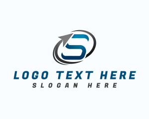 Logistics Arrow Swoosh Logo