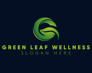 Eco Wellness Leaf logo design