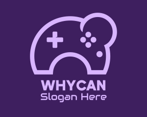Online Game - Purple Moon Controller logo design