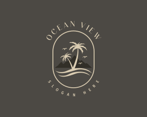 Tropical Beach Resort logo design