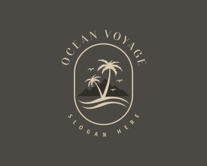 Tropical Beach Resort logo design