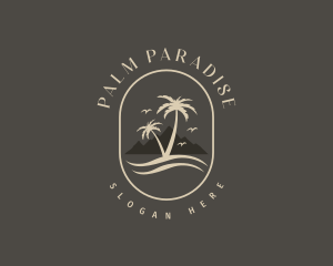 Tropical Beach Resort logo design