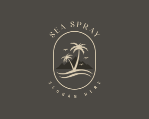 Tropical Beach Resort logo design