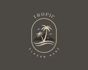 Tropical Beach Resort logo design