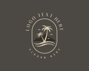 Tropical Beach Resort Logo