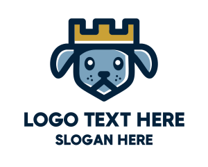 Pet Rescue - Puppy Dog Crown logo design