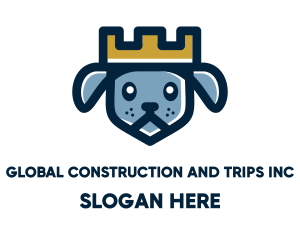 Vet - Puppy Dog Crown logo design